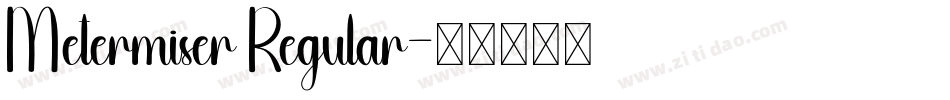 Metermiser Regular字体转换